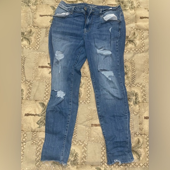 Maurices Denim - Maurice’s high rise ripped skinny jeans cropped jeans
